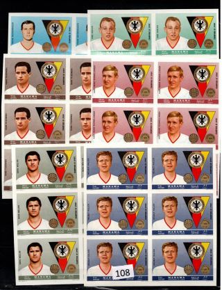 // 6x Manama - Mnh - Imperf - Sport - Soccer - Flags - Germany -