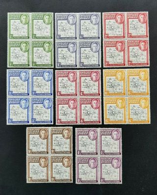 Fid.  Kgvi Thick Map Set,  Blocks Of 4 - Variety Gap In 80th Parallel Top Lhs