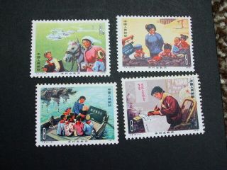 China Women Teachers Set Of Stamps 1975