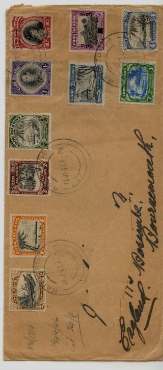 Cook Islands 115 - 124 On Cover Better Stamps Ms0826