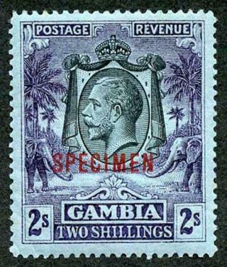 Gambia Sg136s 2/ - Wmk Mult Script Ca Opt Specimen M/mint
