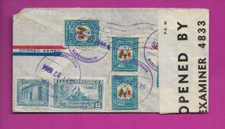Venezuela 1940s Airmail Cover Censored