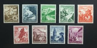 Germany,  Third Reich,  Semi - Postal Full Set,  Scott B177 - B185,  Michel 751 - 759,  Mlh