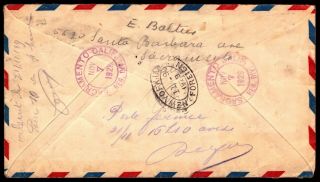 1929 Registered Cover To Belgium With Scott UC1 And Multicolor Franking 2