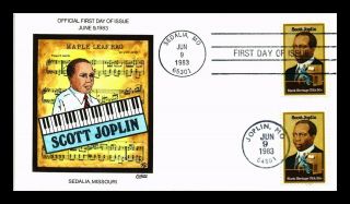 Dr Jim Stamps Us Scott Joplin Black Heritage Jazz Combo Hand Colored Fdc Cover