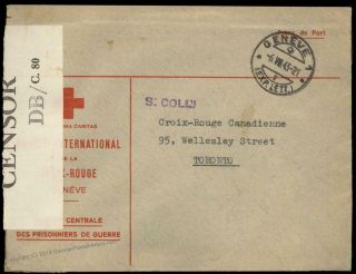 Canada Germany Wwii Pow Camp Red Cross Kriegsgefangen Lager Cover 81705