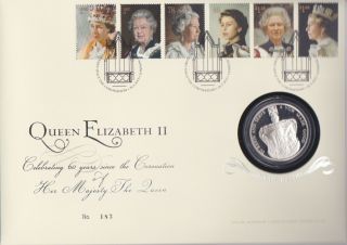 Gb Stamps First Day Cover 2013 Coronation With Large Silver Proof Coin