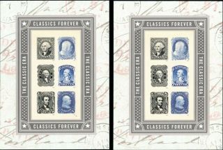 U.  S.  Stamps (2) Two Us Scott 5079 Classics Forever Souvenir Sheets Of 6 Mnh
