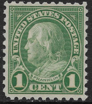 Scott 581 Us Stamp Franklin 1 Cent Mh