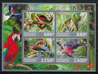 M926 Nh 2017 Souvenir Sheet Of 4 Diff Birds Colorful Parrots