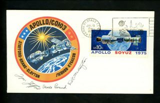 Us Fdc 1569 Astp Flight Cachet 1975 Kennedy Fl Apollo - Soyuz Space Unofficial