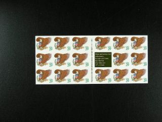 Us Scott 2596a Fold It Booklet Pane Of 17 Eagle 29c Stamps Never Folded S456a