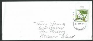 Pitcairn Is 2007 Scarce Local 10c Rate Prison Mail Cover. . .  62045