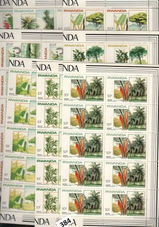 He 20x Rwanda - Mnh - Flora - Folded Sheet