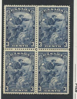 4x Canada Mnh Stamps Block Of 4 208 Cartier Mnh Vf Cat.  Value = $48.  00