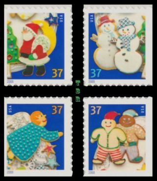 3957 - 60 3960 Holiday Cookies 37c Singles From Vending Bk299 2005 Mnh - Buy Now