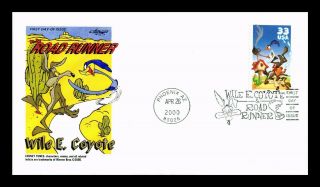Dr Jim Stamps Us Road Runner Wile E Coyote Fdc Cover Pictorial Cancel