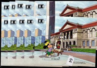 == 10x St.  Vincent - Mnh - Art - Architecture - Animals - Painting - Mickey