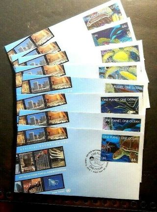 United Nations 2010 One Planet Complete Set Of 8 First Day Covers