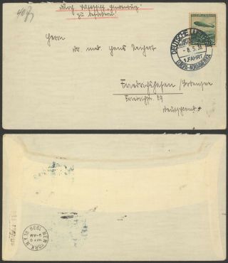 Germany 1936 - Zeppelin Flight Air Mail Cover To Usa - Board Post 34828/3