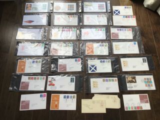 Gb Definitive Stamps First Day Covers - Job Lot 51 Inc High Values & Wedgewood
