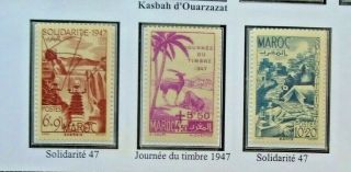 1940s 3 Charity Stamps Vf Mnh France Morocco Maroc V273.  12 Start 0.  99$