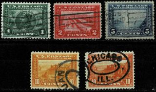 Scott 397 - 400a Gorgeous Panama - Pacific Issue Of 1913 - (js99)