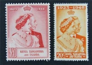 Nystamps British Kenya Uganda & Tanzania Stamp 92.  93 Og Nh $45