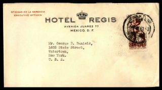 Mexico City Hotel Regis April 1940 Ad To Watertown York Usa