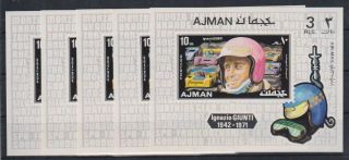 I282.  5x Ajman - Mnh - Transport - Cars - Imperf