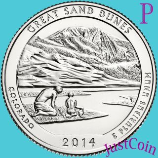 2014 - P Great Sand Dunes National Park (co) Quarters Uncirculated From U.  S.