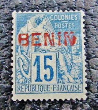 Nystamps French Benin Stamp 14 Og H $125