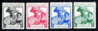 Suriname 1931 Set Of 4 Stamps Mi 166 - 169 Mh Cv=22€