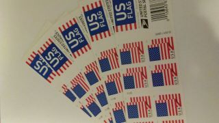 100 Usps Forever Postage Stamps 5 Sheets Of 20 Us Flag Issue