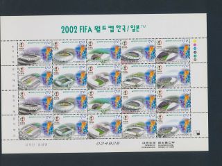 Xb69859 Korea 2002 Football Cup Soccer Xxl Sheet Mnh