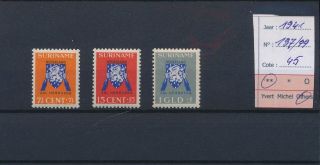 Lk65915 Suriname 1941 Coat Of Arms Fine Lot Mnh Cv 45 Eur