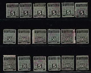 Us Stamp Bob Revenue 1945 Postal Note Stamps Mixed Stamps Lot