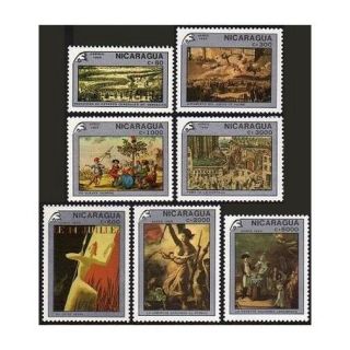 Nicaragua 1773 - 1779,  1780,  Mnh.  Philexfrance - 1989.  French Revolution,  Paintings.