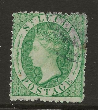 St Lucia Sg 8 1863 Wmk Crown Cc 6d Emerald Green Sound