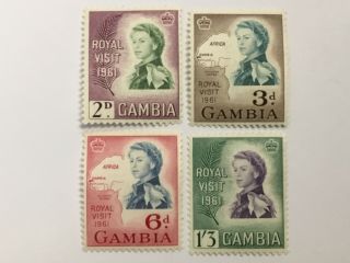 Old Stamps Gambia X 4