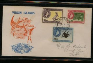 Virgin Islands 125 - 127 High Values First Day Cover Kl0818