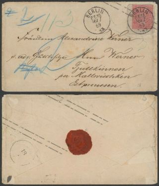Germany North German Conf.  1869 - Postal Stationery Berlin 35140/1