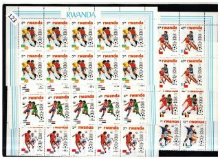 ,  10x Rwanda 1986 - Mnh - Soccer