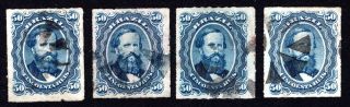 Brazil 1876 Group Of 4 Stamps Mi 32 Cv=56€