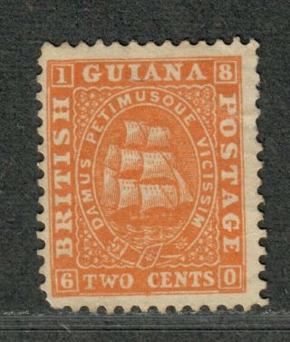 British Guiana Sc 19 M/f - Vf,  No Gum Perf 12,  Thick Paper,  Sm Crease Ur,  Cv.  $350