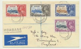 Swaziland 1935 Silver Jubilee Set On 1936 Reg.  Cover To Uk (see Below)