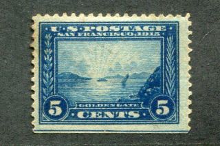 1913 U.  S.  Scott 399 Five Cent Panama - Pacific Expo Stamp Hinged
