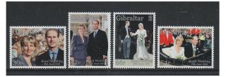 Gibraltar - 1999,  Royal Wedding Set - Mnh - Sg 890/3