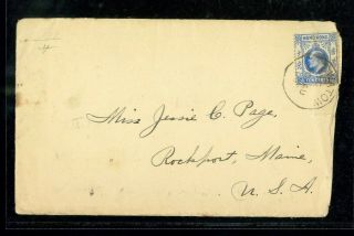 (hkpnc) Hong Kong 1909 Ke 10c On Cover To Usa.  Large Swatow Index C Cds