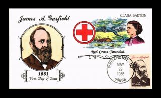 Dr Jim Stamps Us Fdc Collins Hand Painted John James Garfield Number 2218b